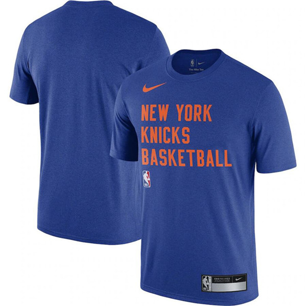 Men's New York Knicks Blue 2023/24 Sideline Legend Performance Practice T-Shirt